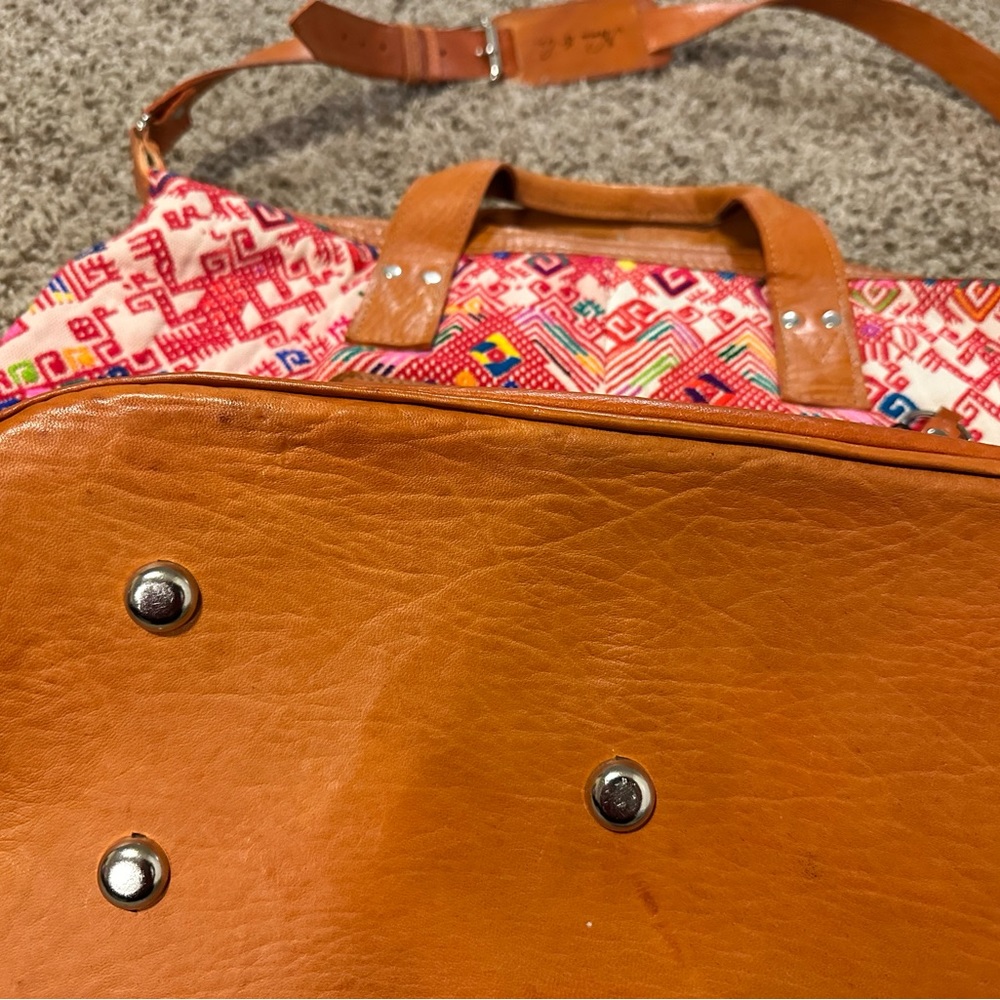 Nena & Co large woven and leather tote - Picture 12 of 16